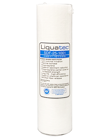 องค์ประกอบตัวกรอง | PP ผิวเรียบ 10 นิ้ว 1U อเมริกา [Liquatec] NSF